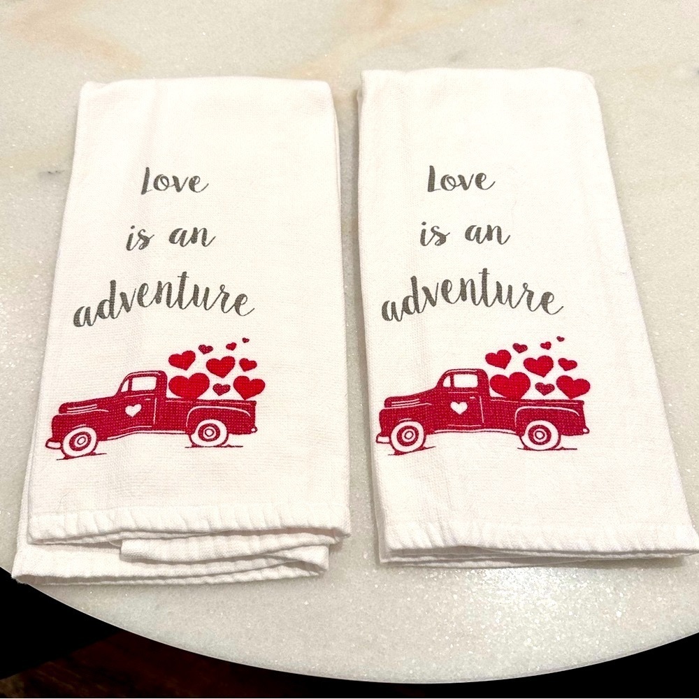 Love is an Adventure Dish Towels